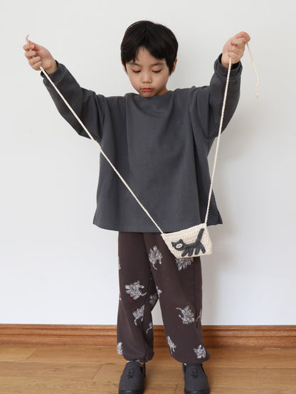 puppy pattern jogger pants / kids,Jr,mom