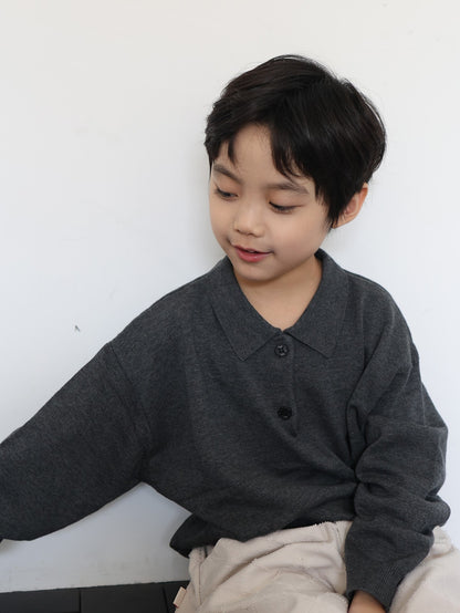 clover collar knit tops