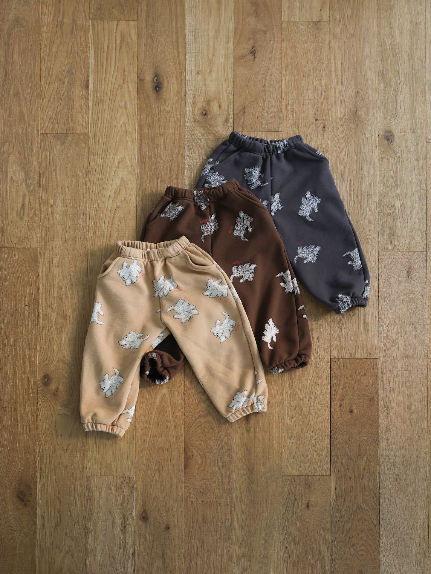 puppy pattern jogger pants / kids,Jr,mom