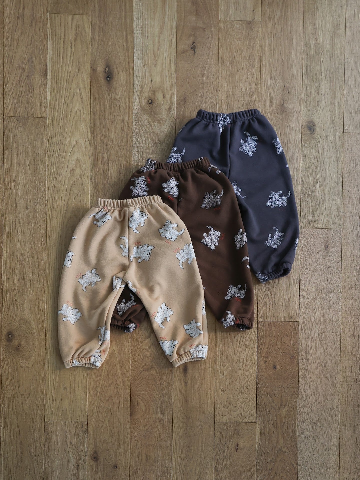 puppy pattern jogger pants / kids,Jr,mom