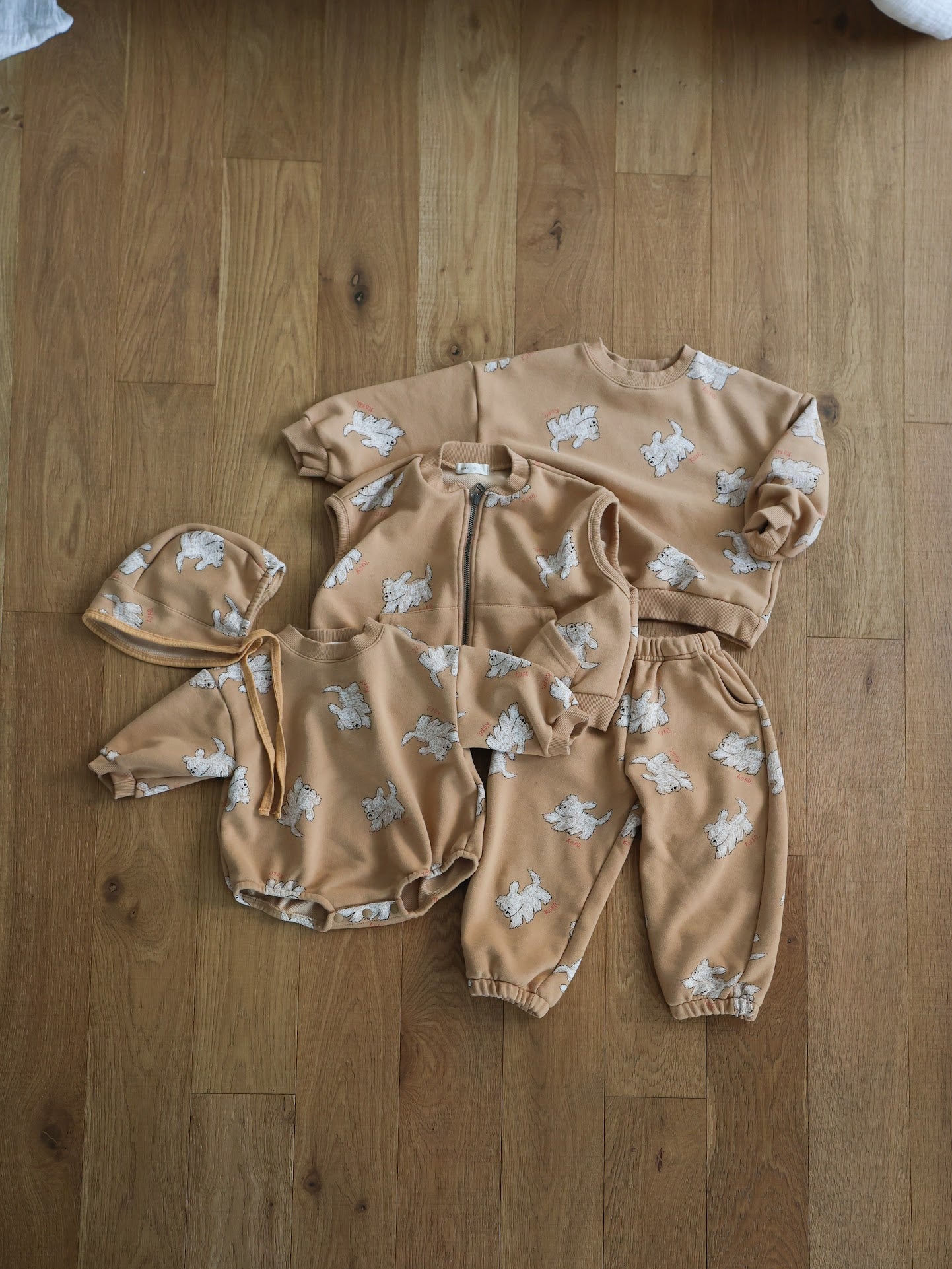 puppy pattern vest / kids,Jr