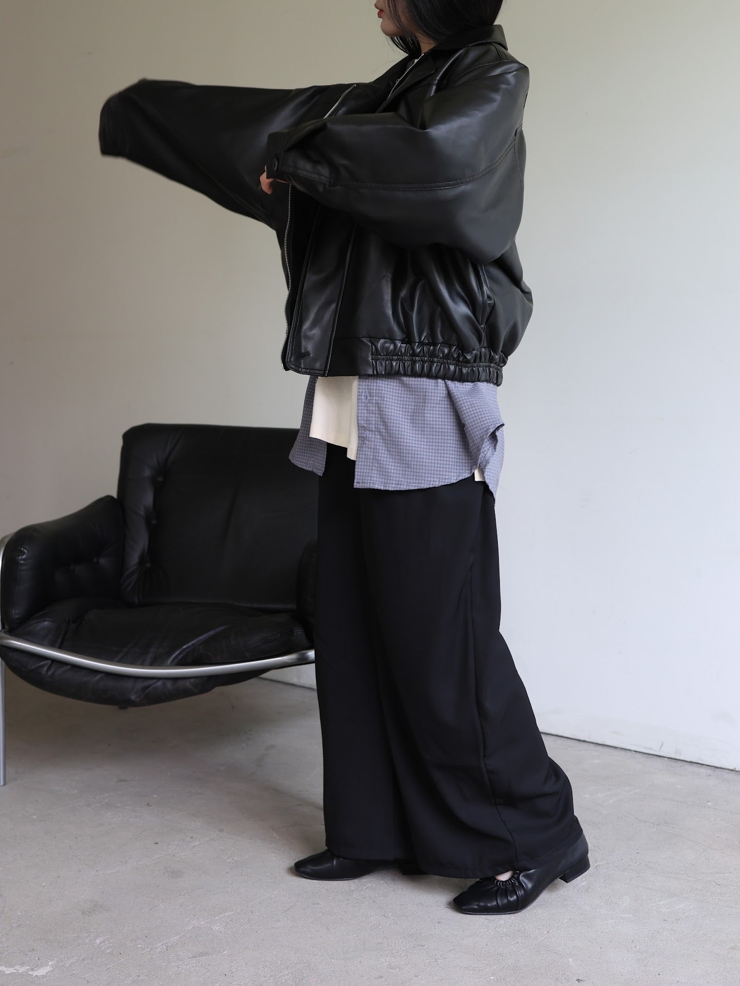 lambskin eco leather jacket