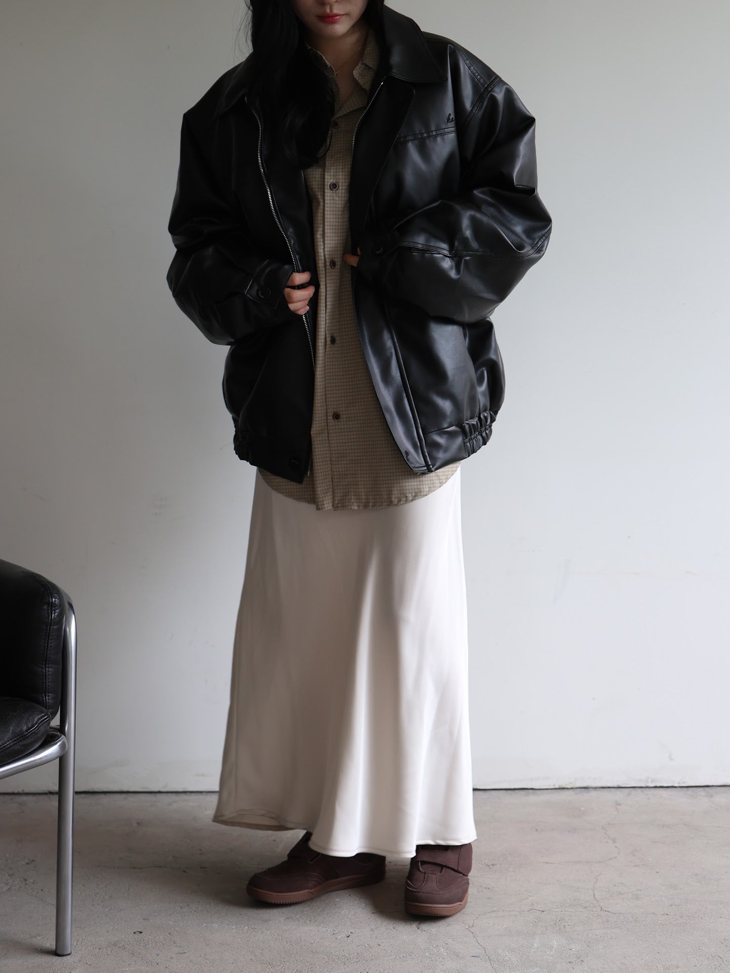 lambskin eco leather jacket