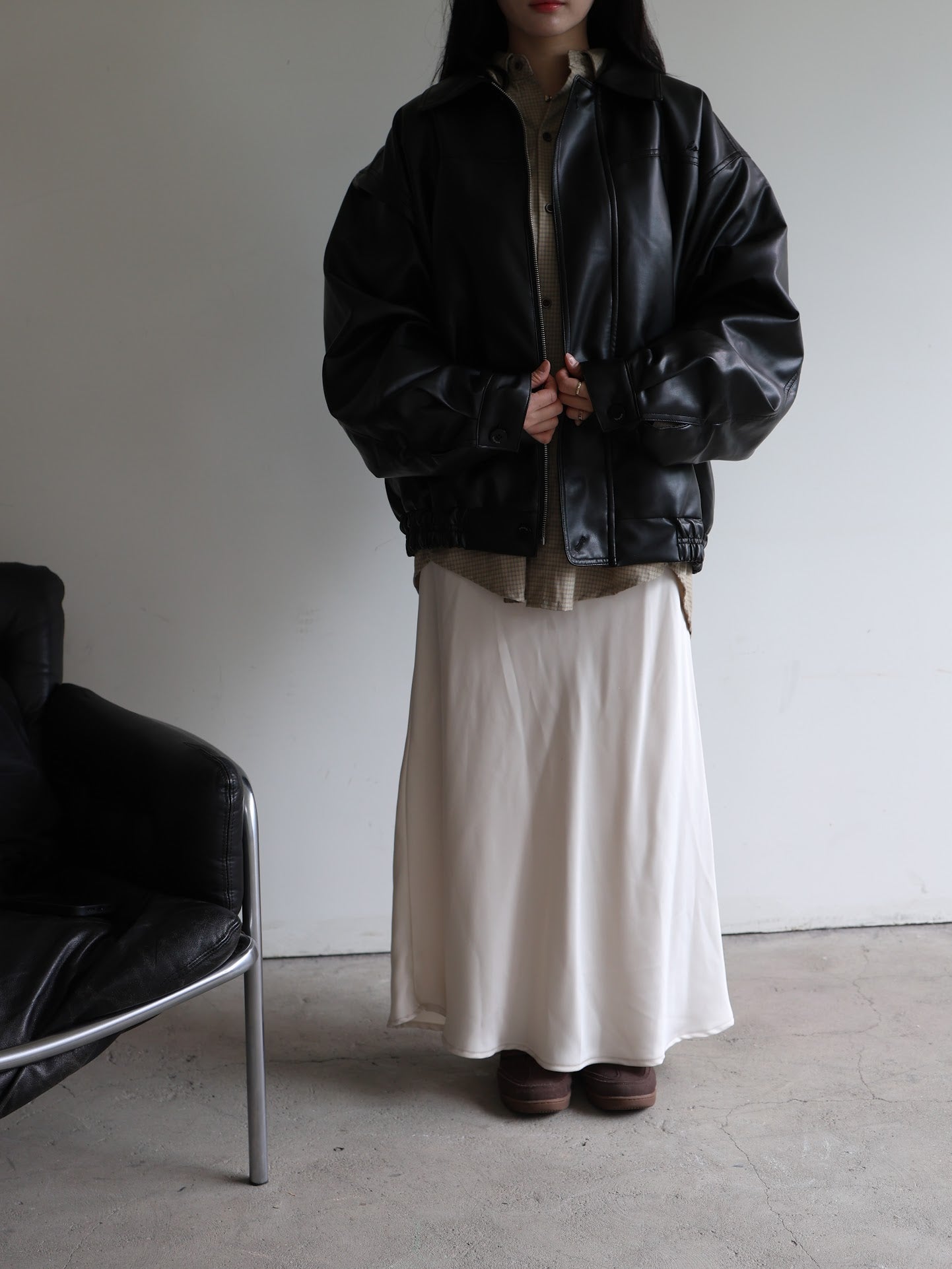 lambskin eco leather jacket