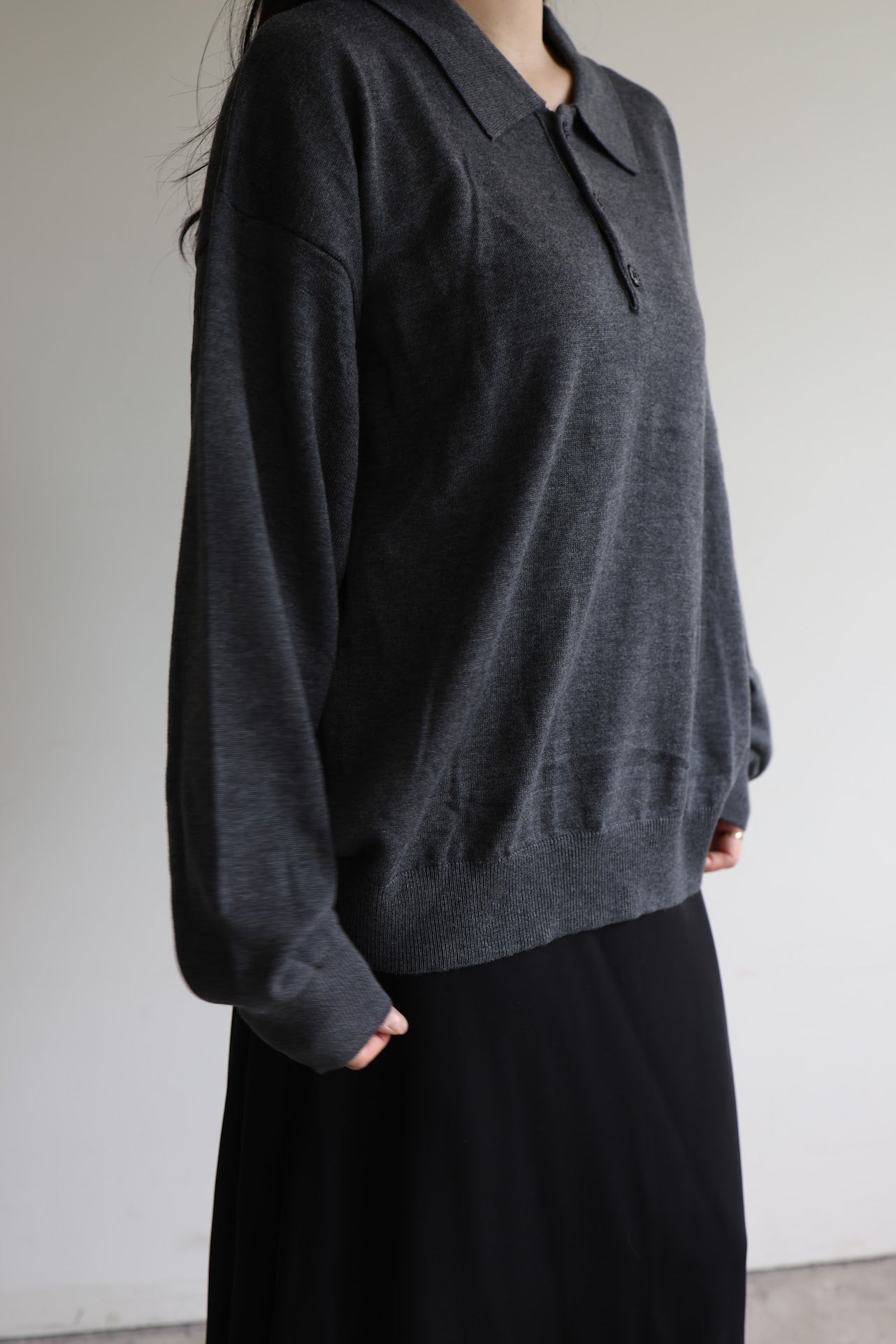 clover collar knit tops