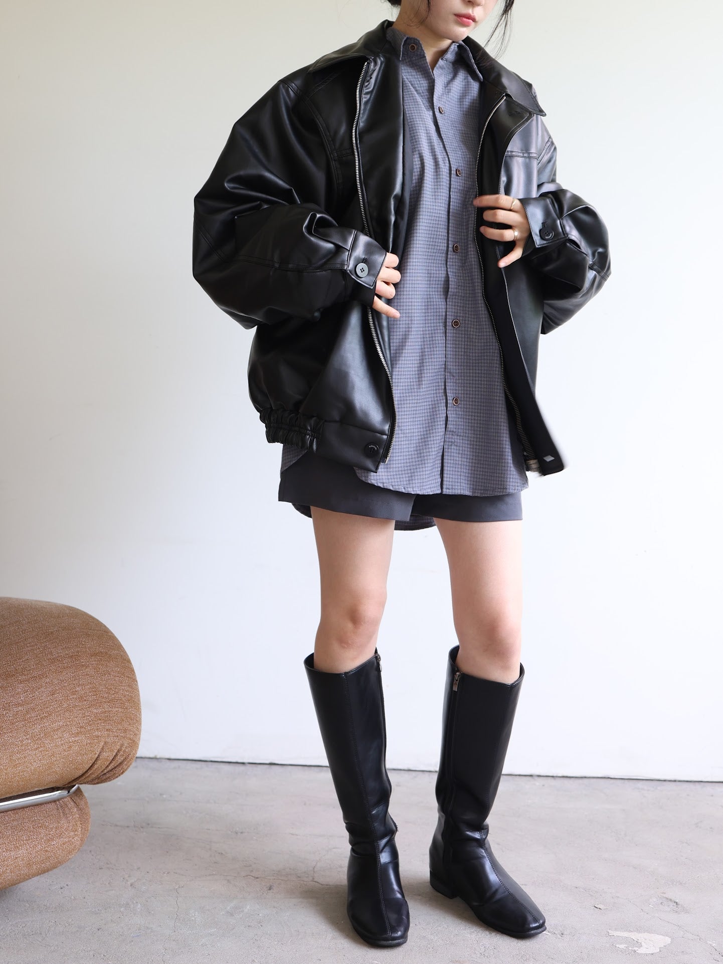 lambskin eco leather jacket