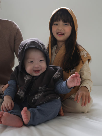 puppy pattern vest / kids,Jr