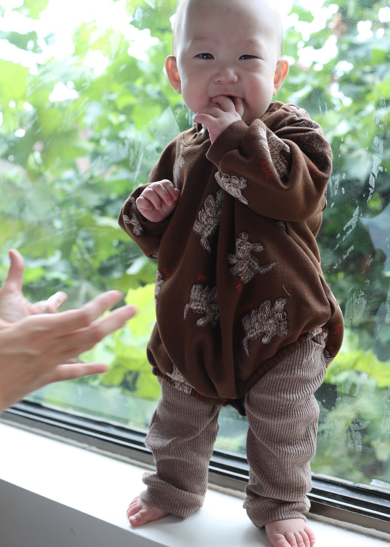 puppy baby rompers / puppy bonnet