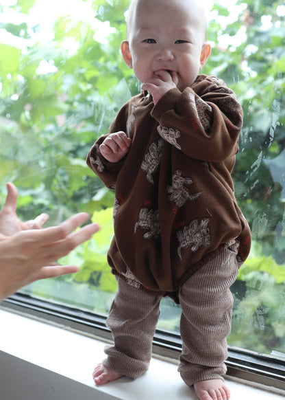 puppy baby rompers / puppy bonnet