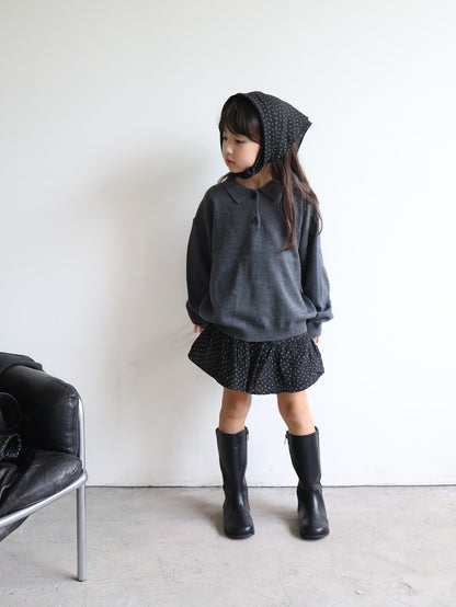 clover collar knit tops