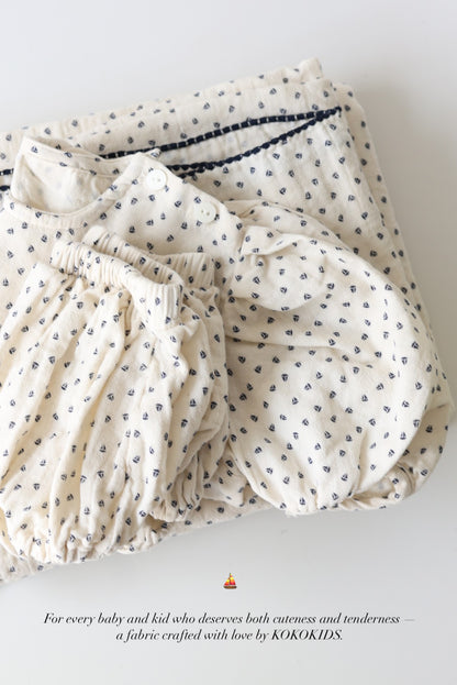 koko yacht baby gauze bloomers set