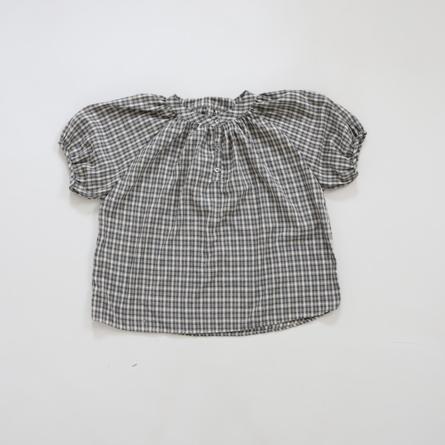 25ss check half blouse / kidsJr大人
