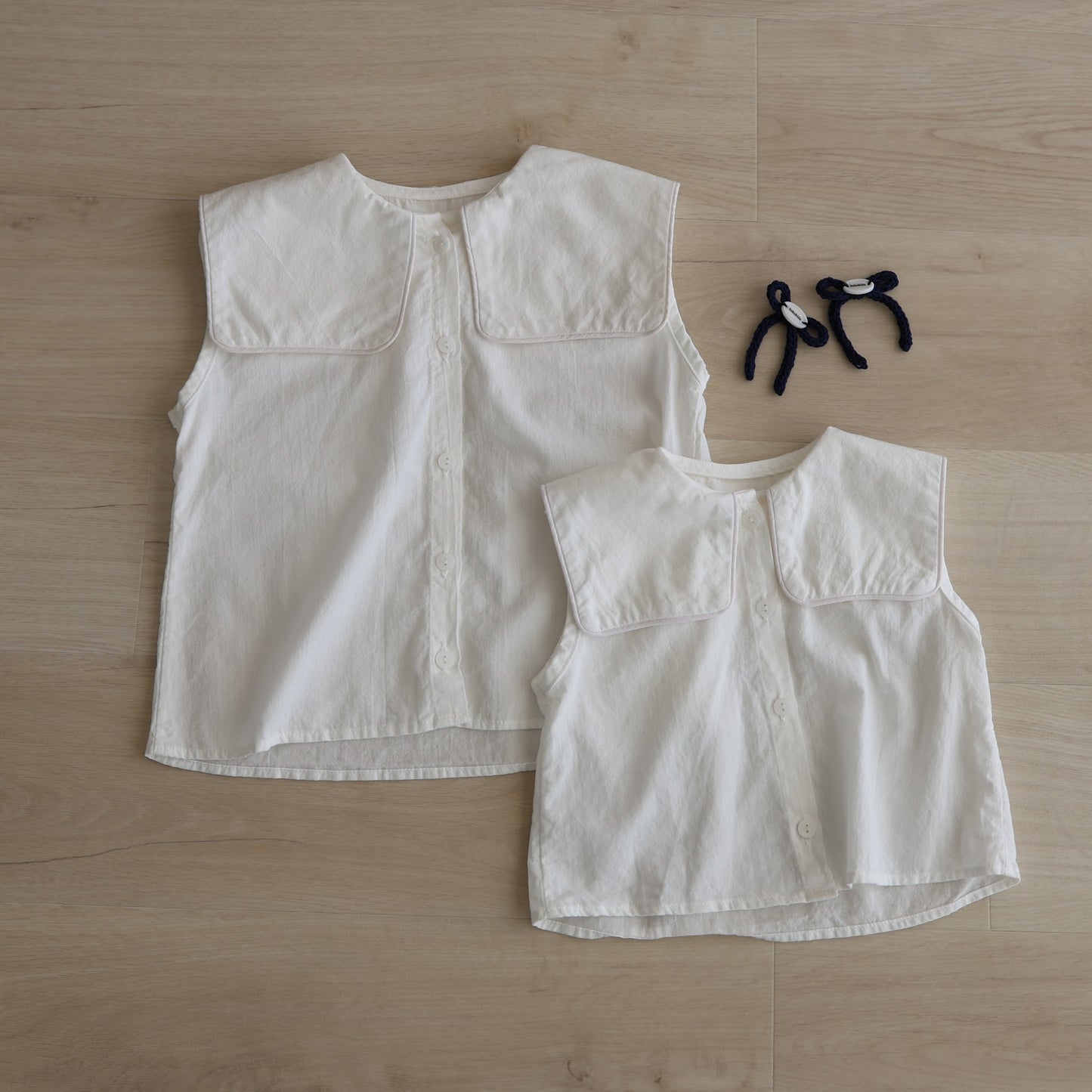 sailor nosleeve baby bloomers set